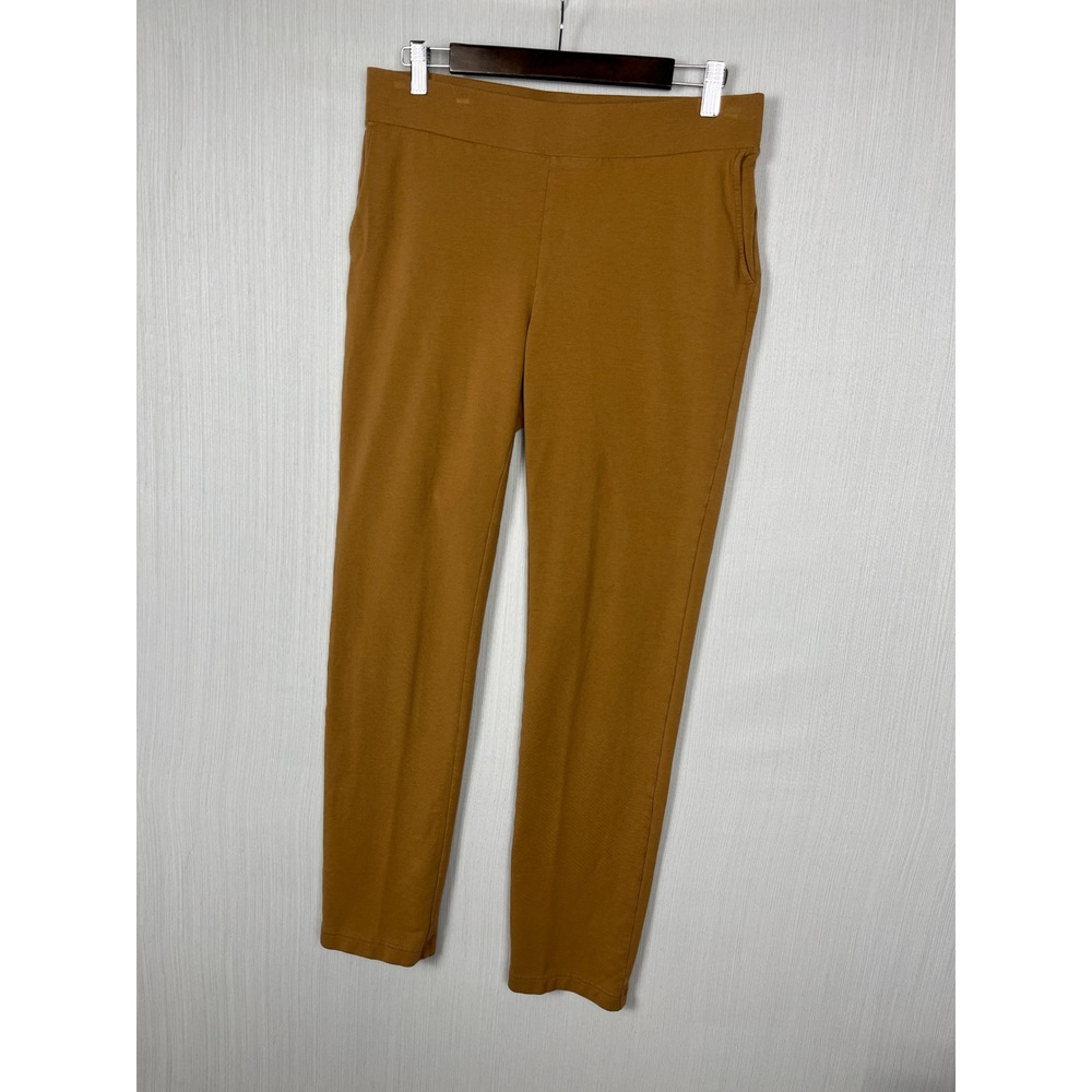 Pure Jill Affinity Pants Women Small Khaki French Terry Slim Leg Casual Comfort